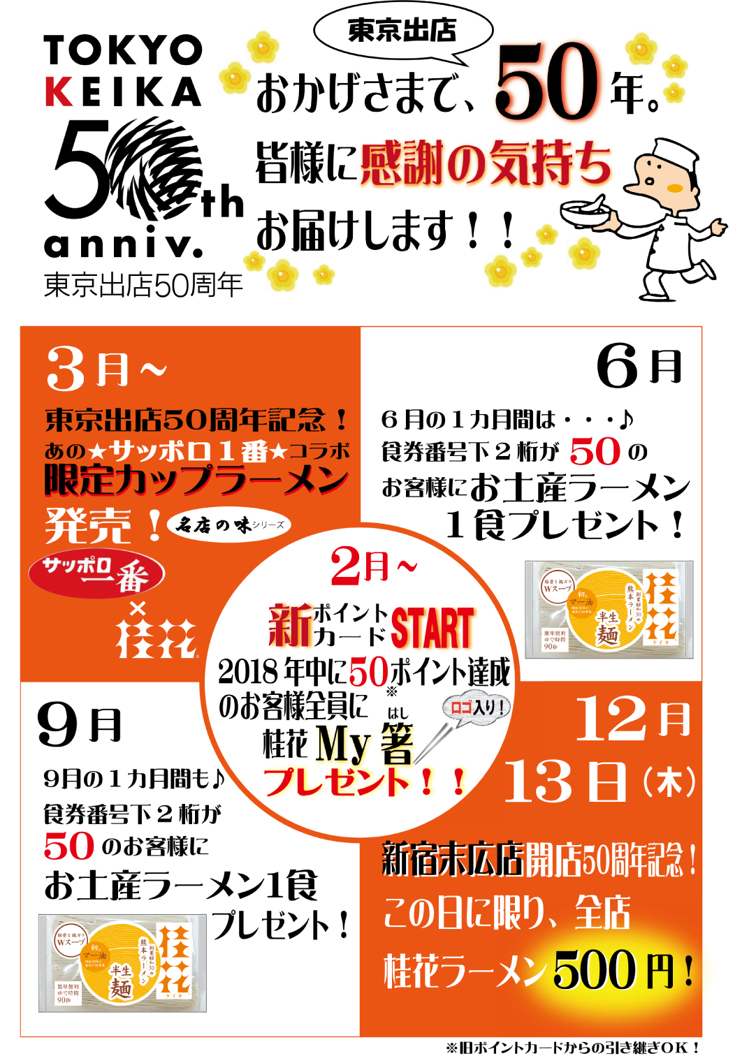 東京出店50周年キャンペーン